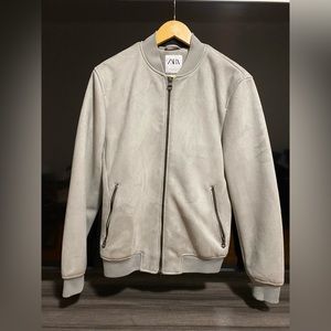 Zara suede gray jacket size M